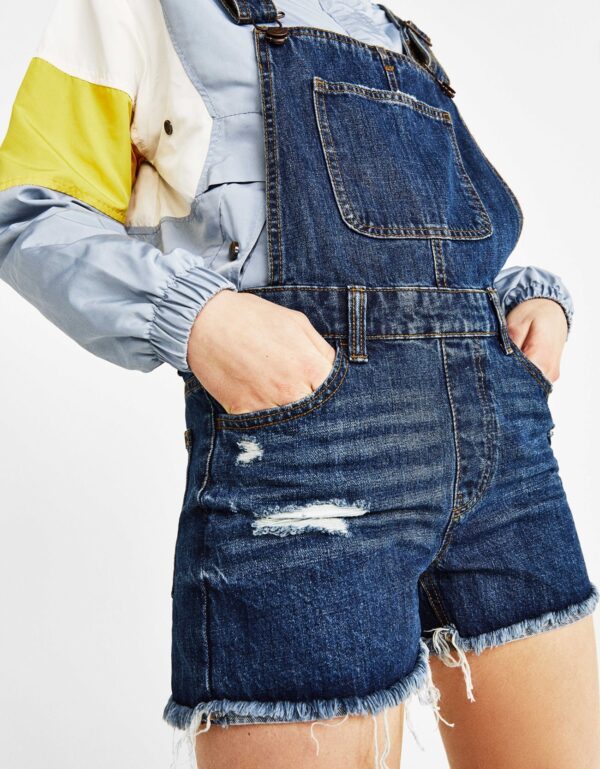 Short denim dungarees