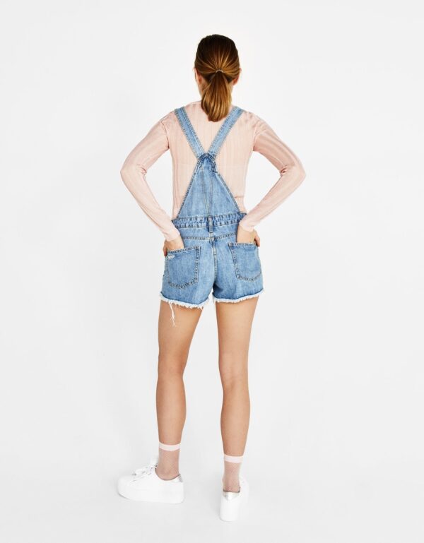 Short denim dungarees